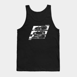 TOYOTA MR2 MK2 Black 'N White Archive 2 (Black Version) Tank Top